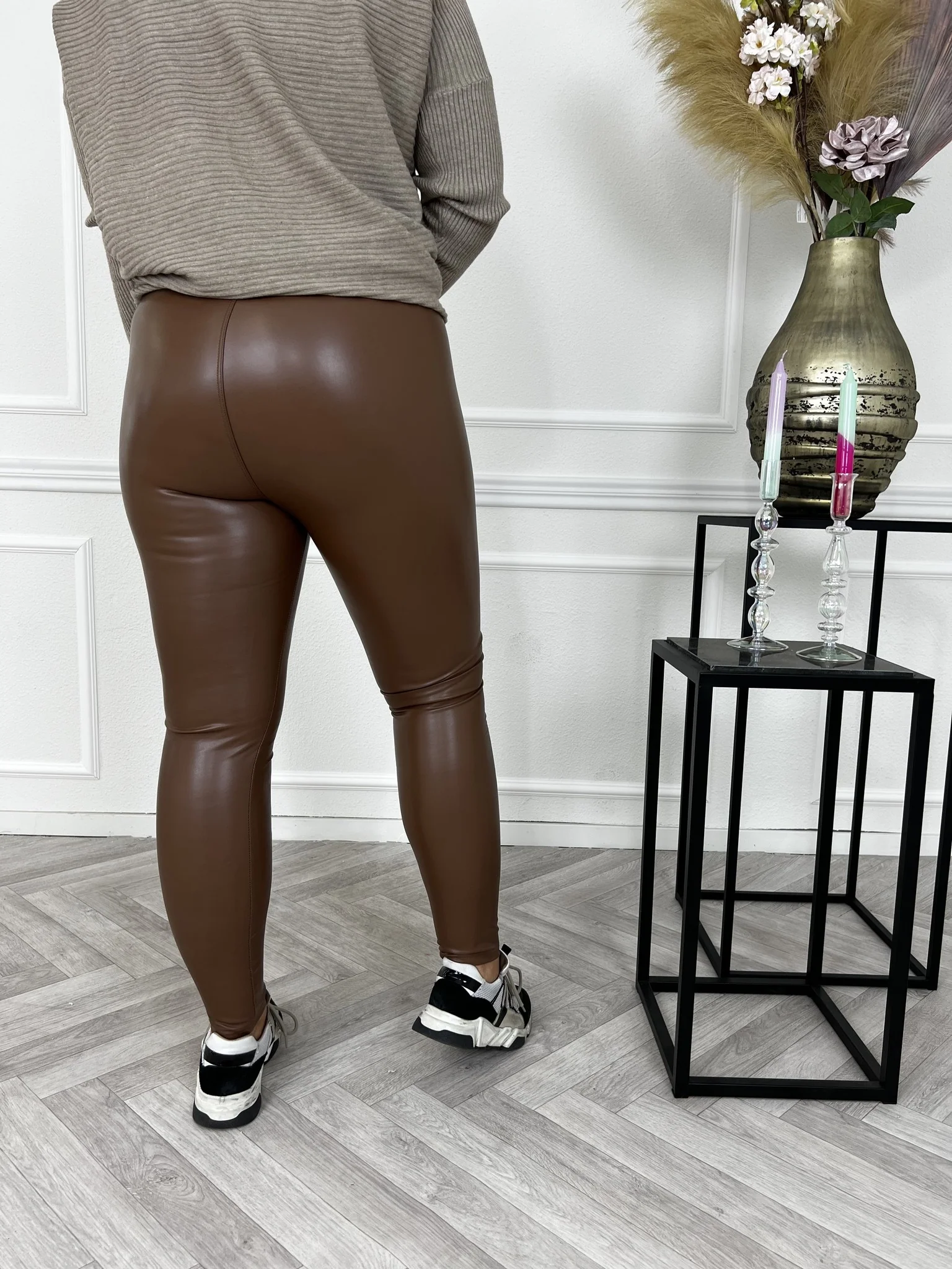 Autumn Leather Legging - Brown - Image 3