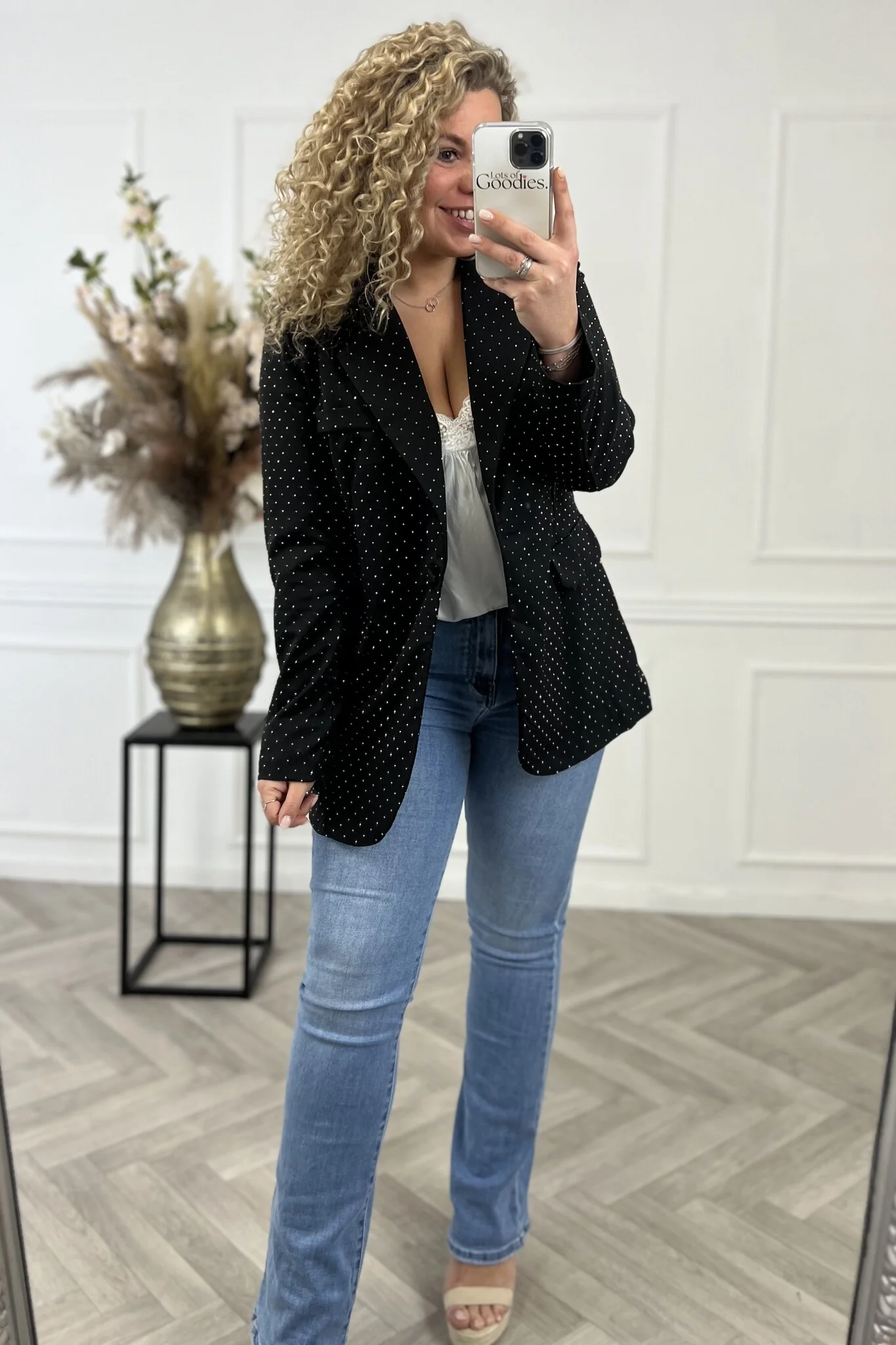 Curvy Hailey Strass Blazer - Black - Image 7