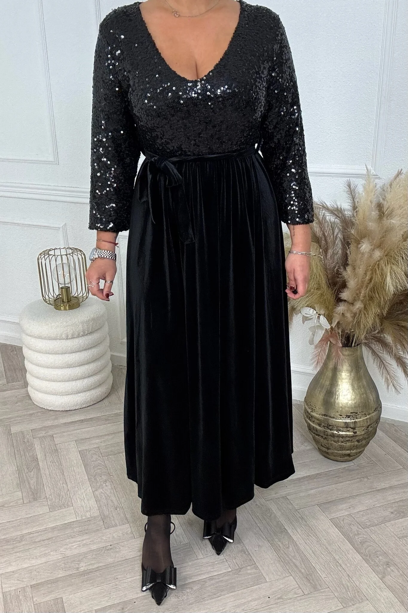 Maxi Glamour Dress - Black - Image 4