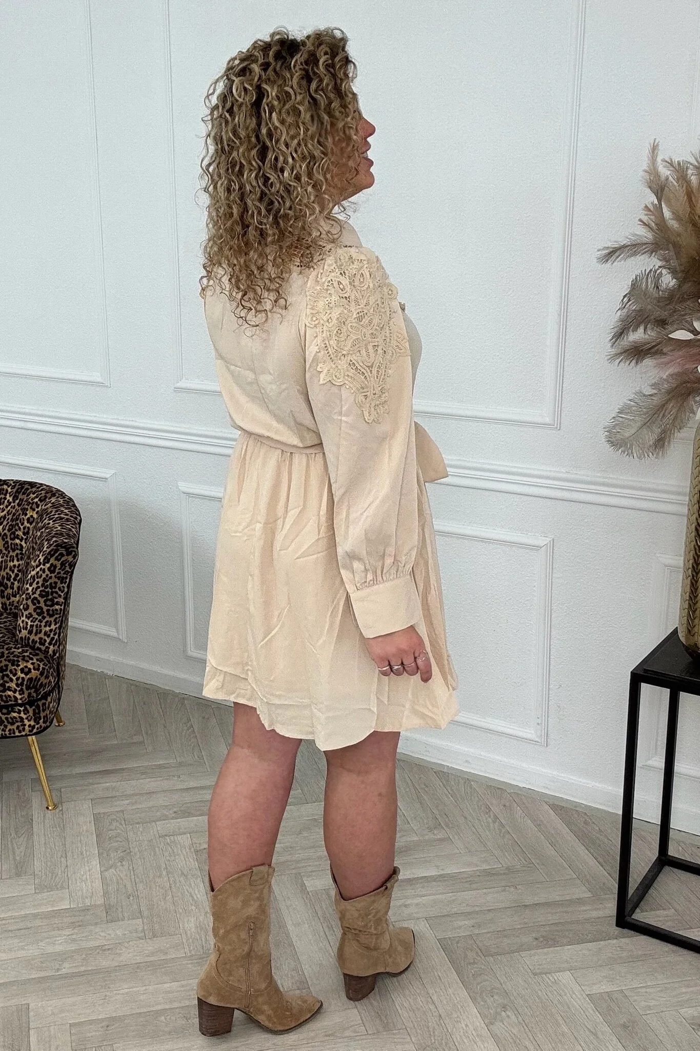 Milly Lace Dress - Beige - Image 6