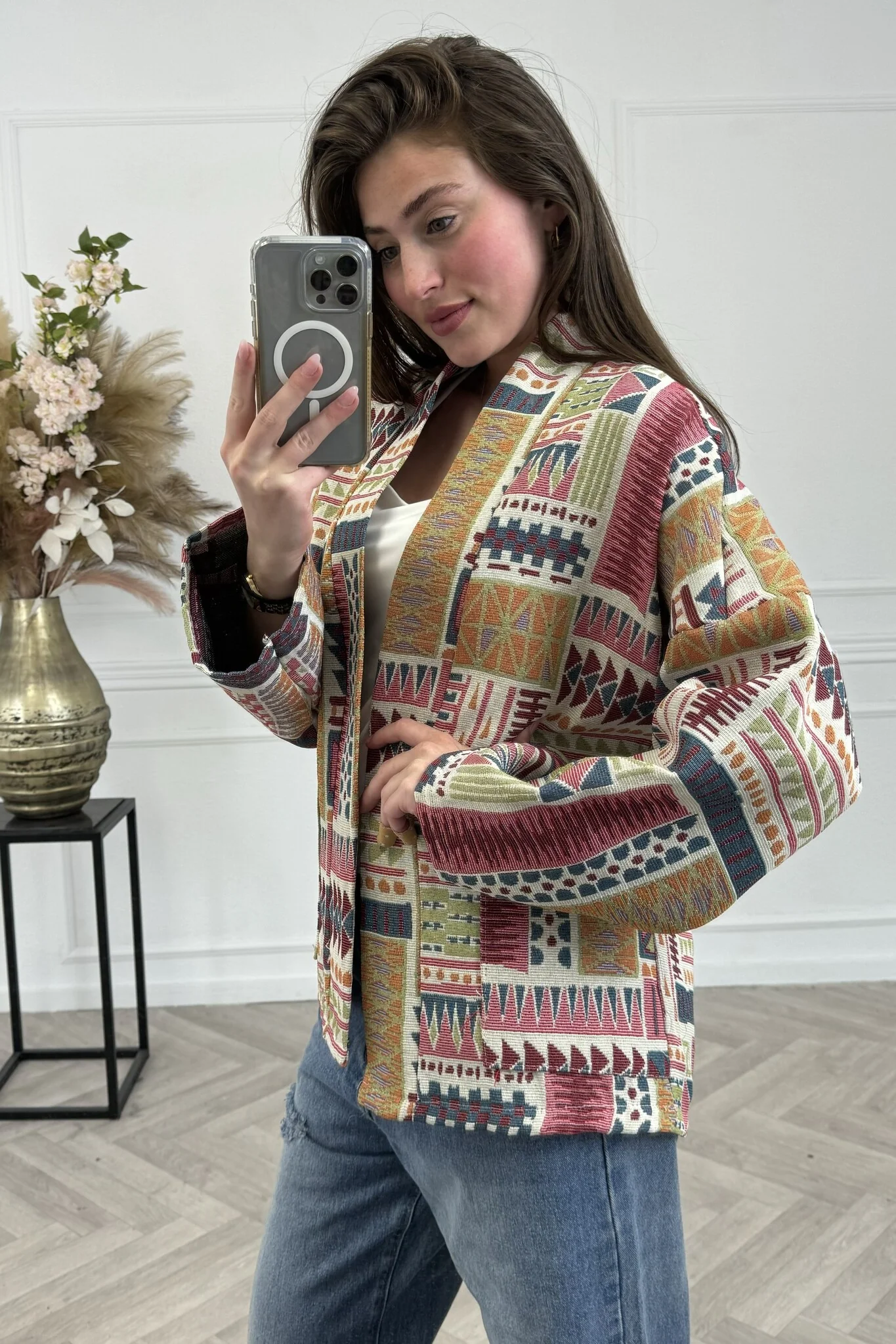 Padded Luz Jacket - Orange/Red/Turquoise - Image 5