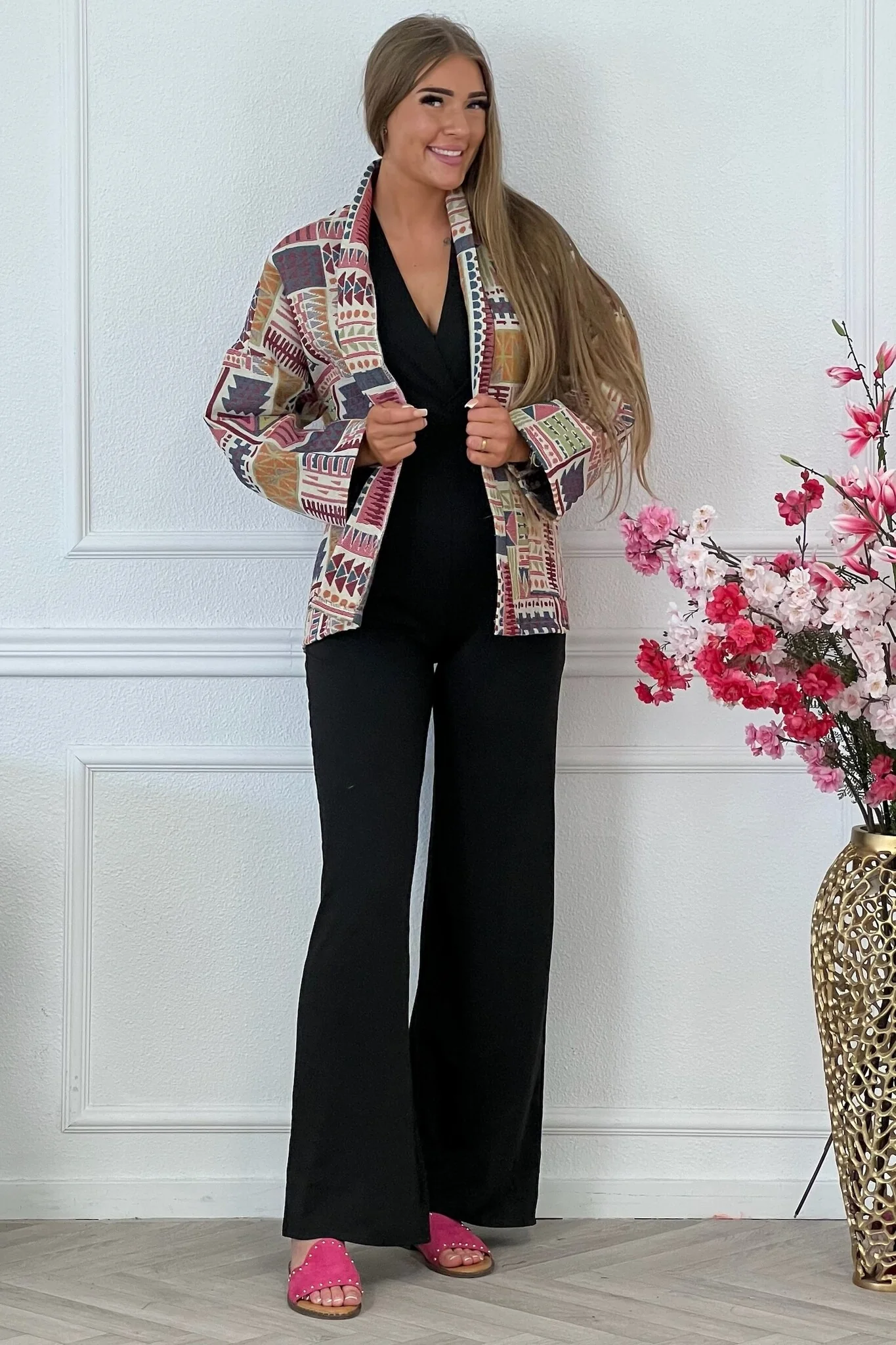 Padded Luz Jacket - Orange/Red/Turquoise - Image 6