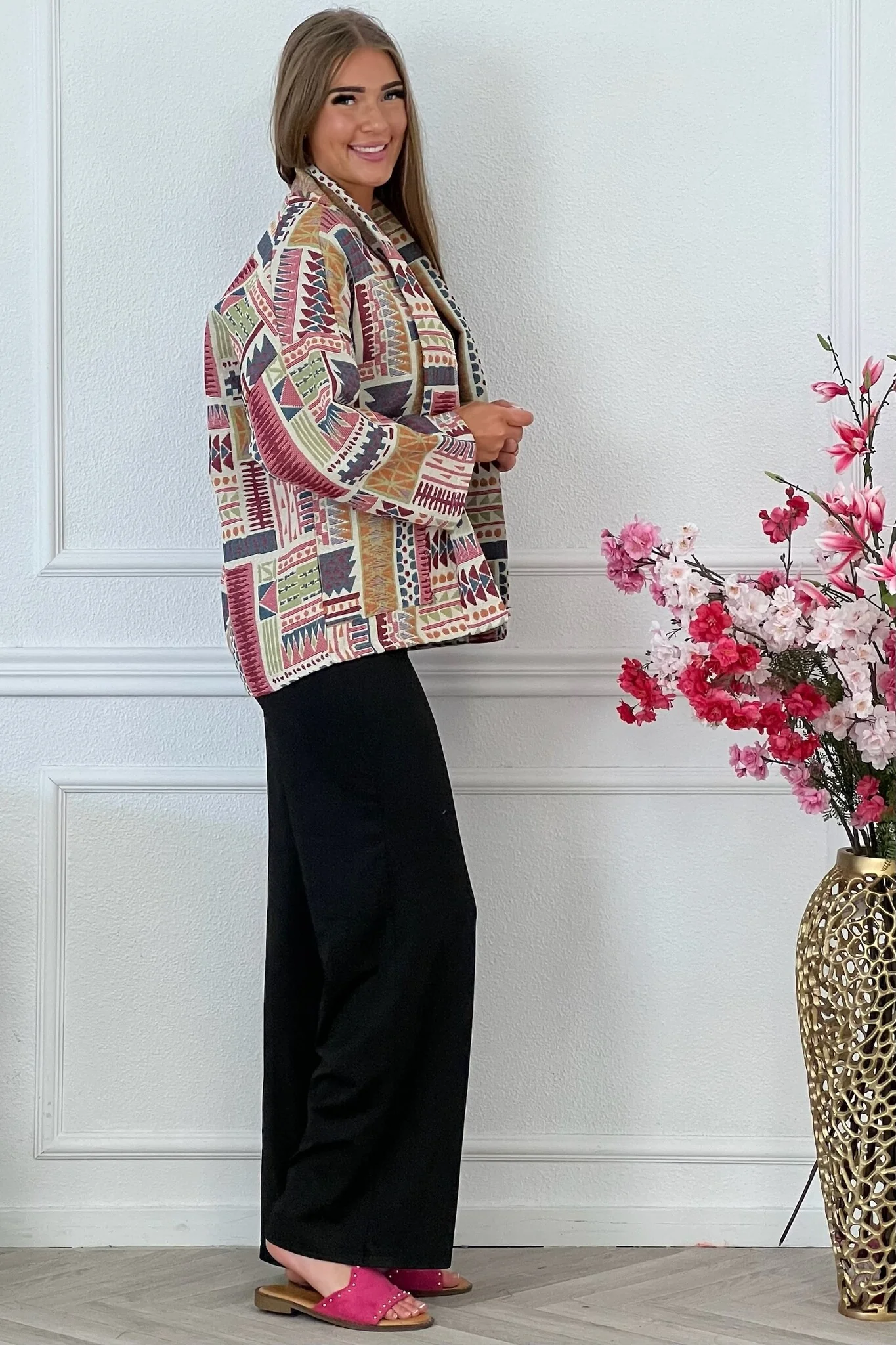 Padded Luz Jacket - Orange/Red/Turquoise - Image 7