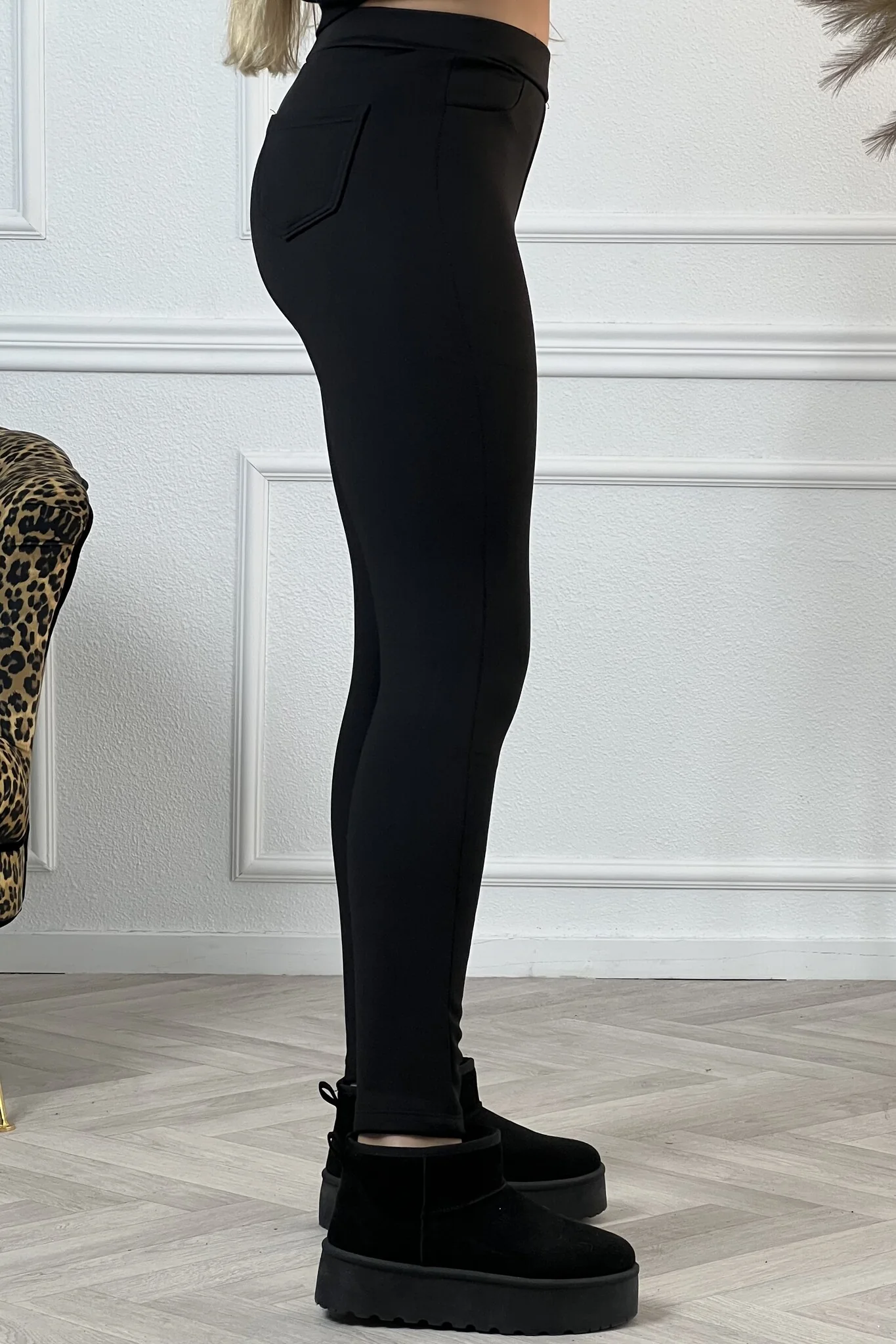 Pocket Fleece Legging - Black - Image 5