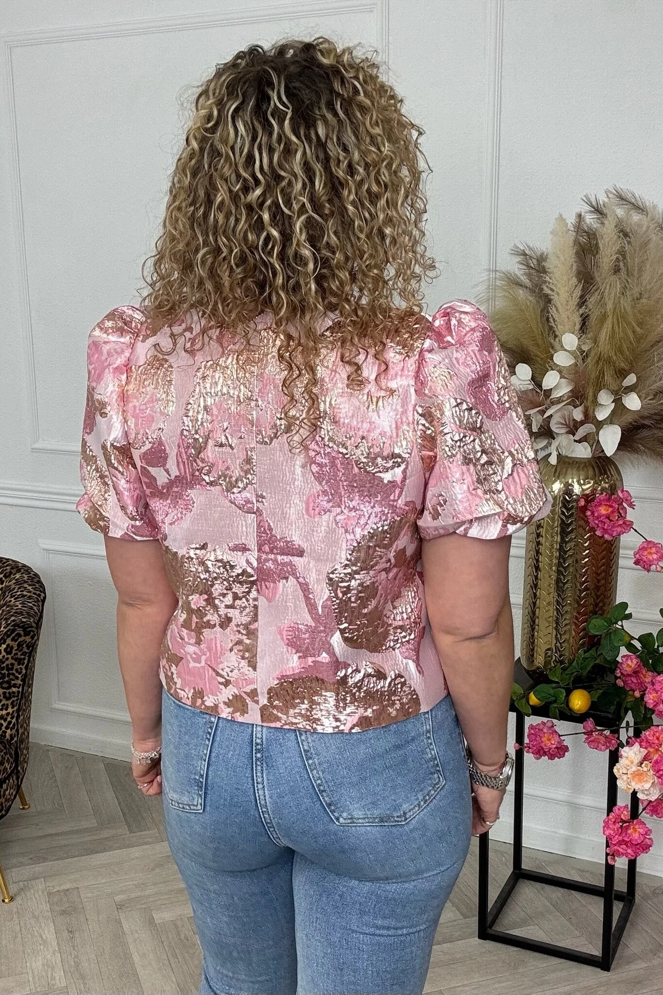 Romy Flower Blouse - Pink - Image 3