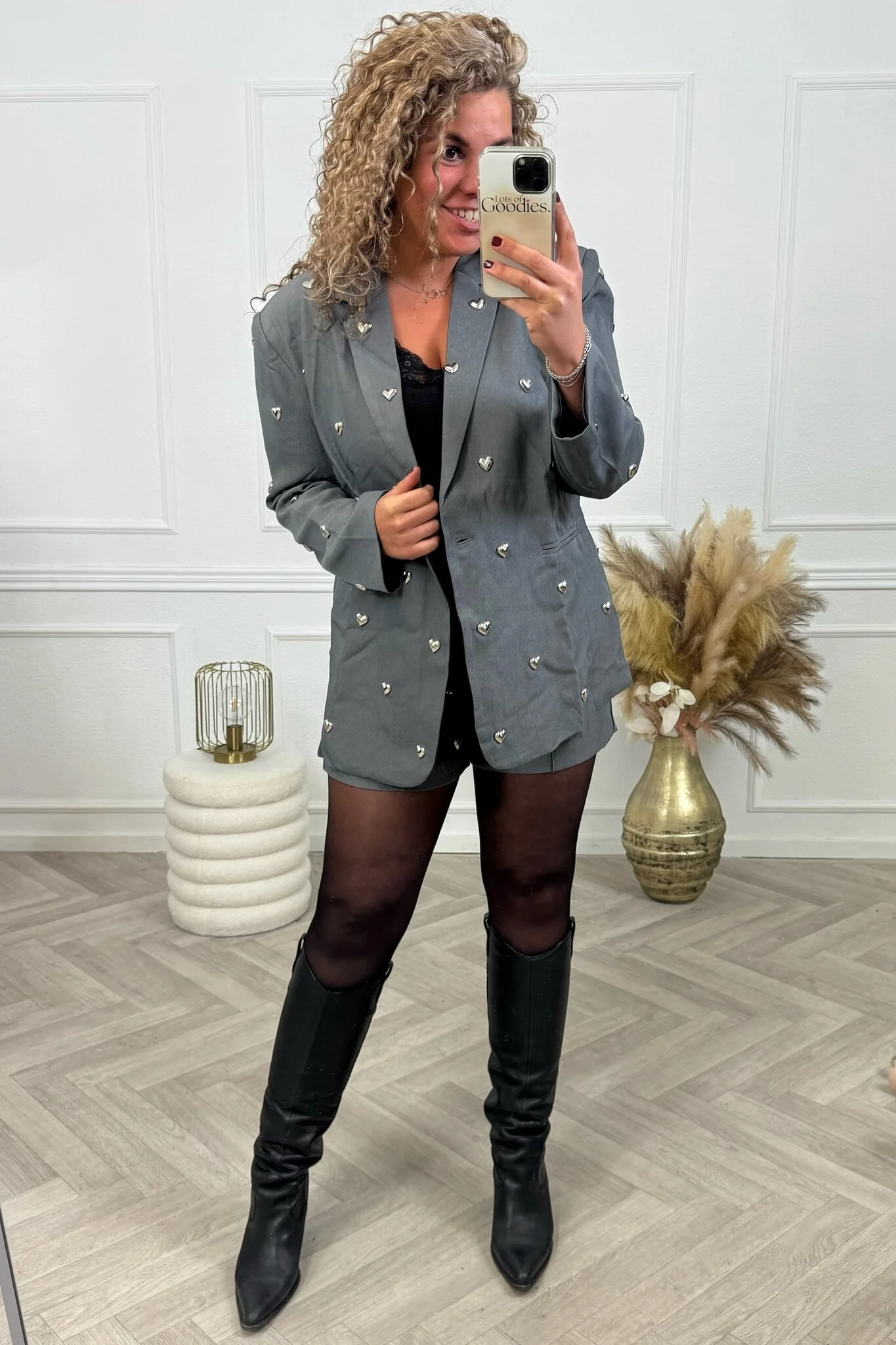 Silver Heart Blazer - Grey - Image 3