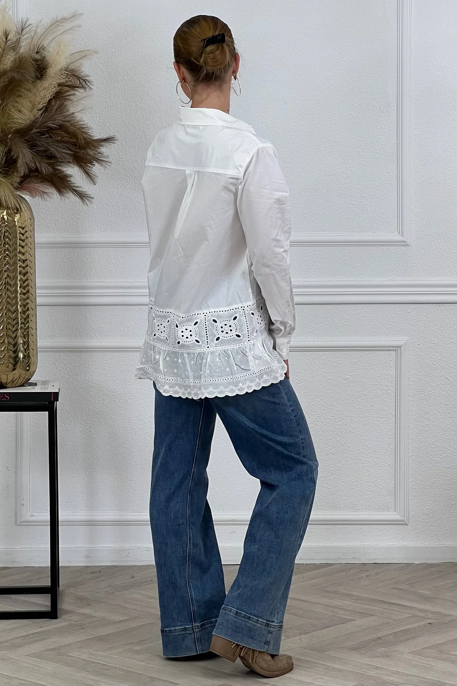 Stacey Lace Blouse - White - Image 3