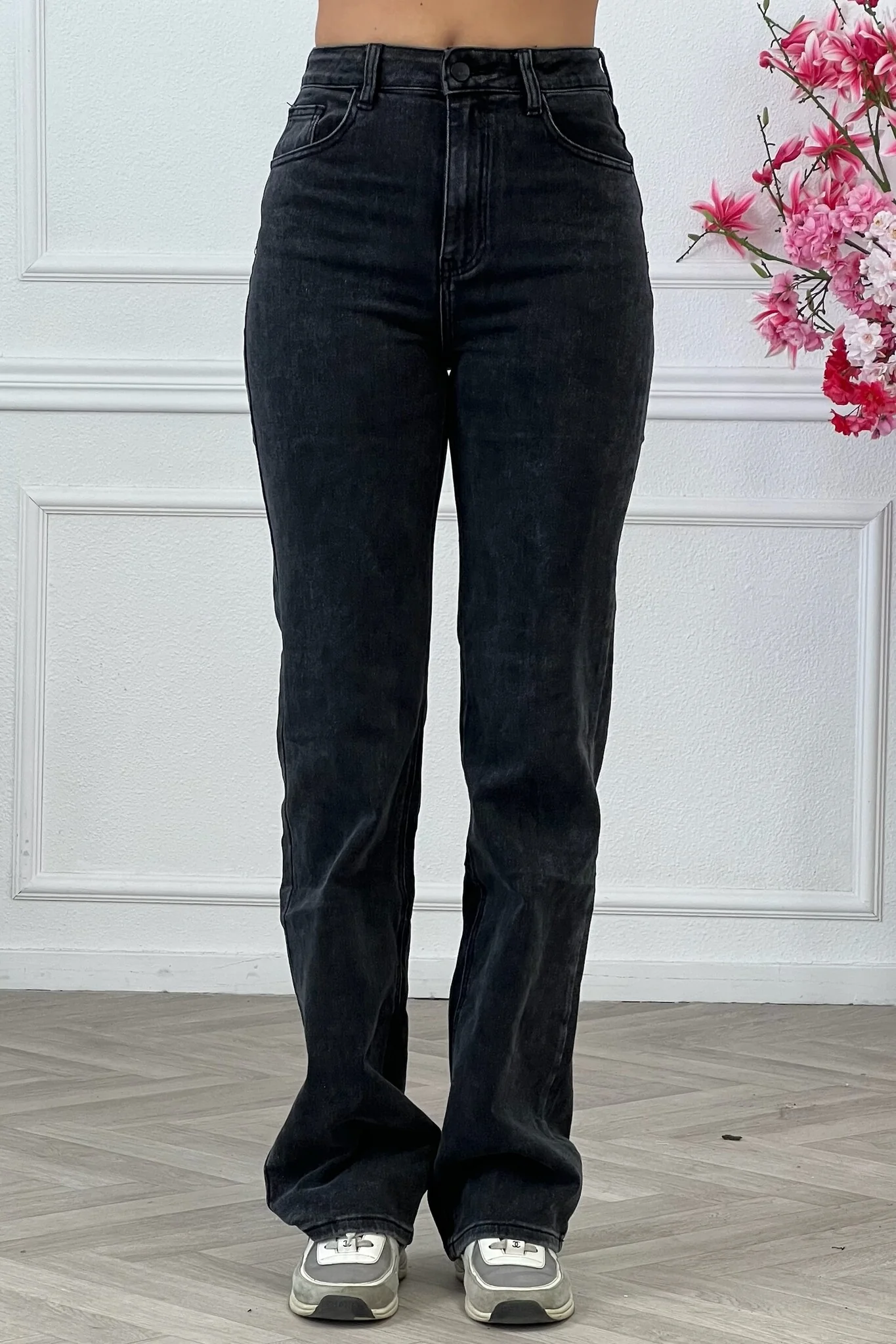 Tall Straight Leg Jeans - Black - Image 3