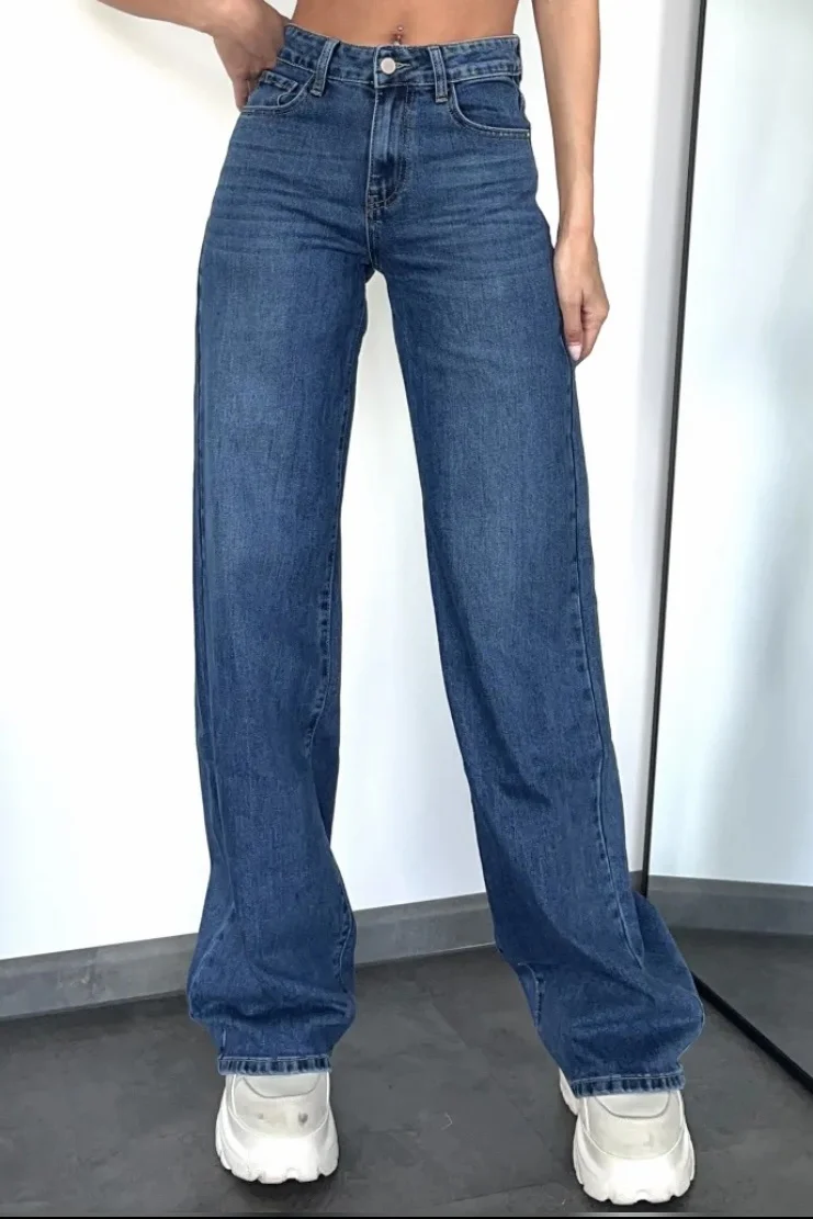 Tall Straight Leg Jeans - Dark Blue - Image 6