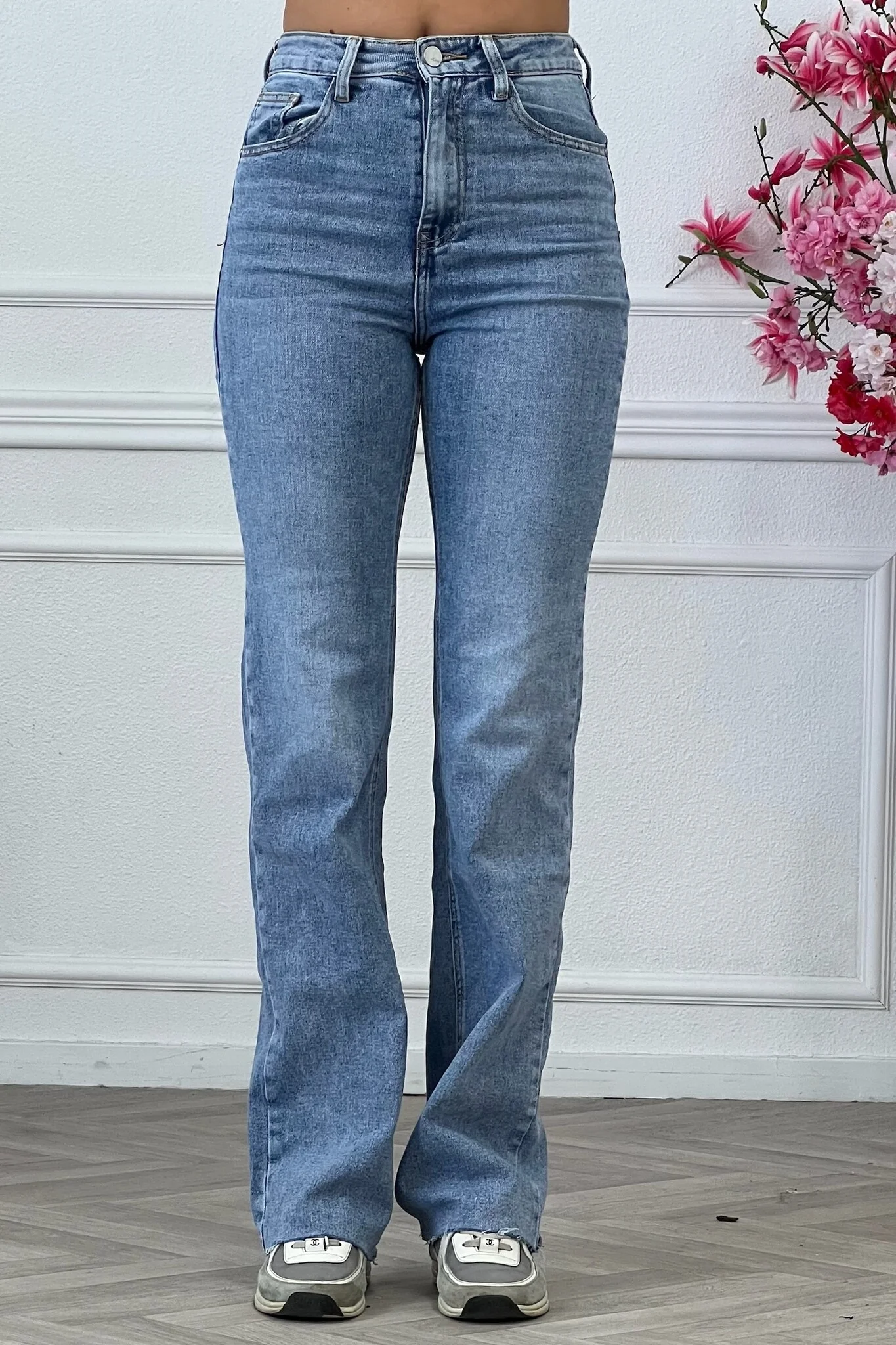 Tall Straight Leg Jeans - Light Blue - Image 3