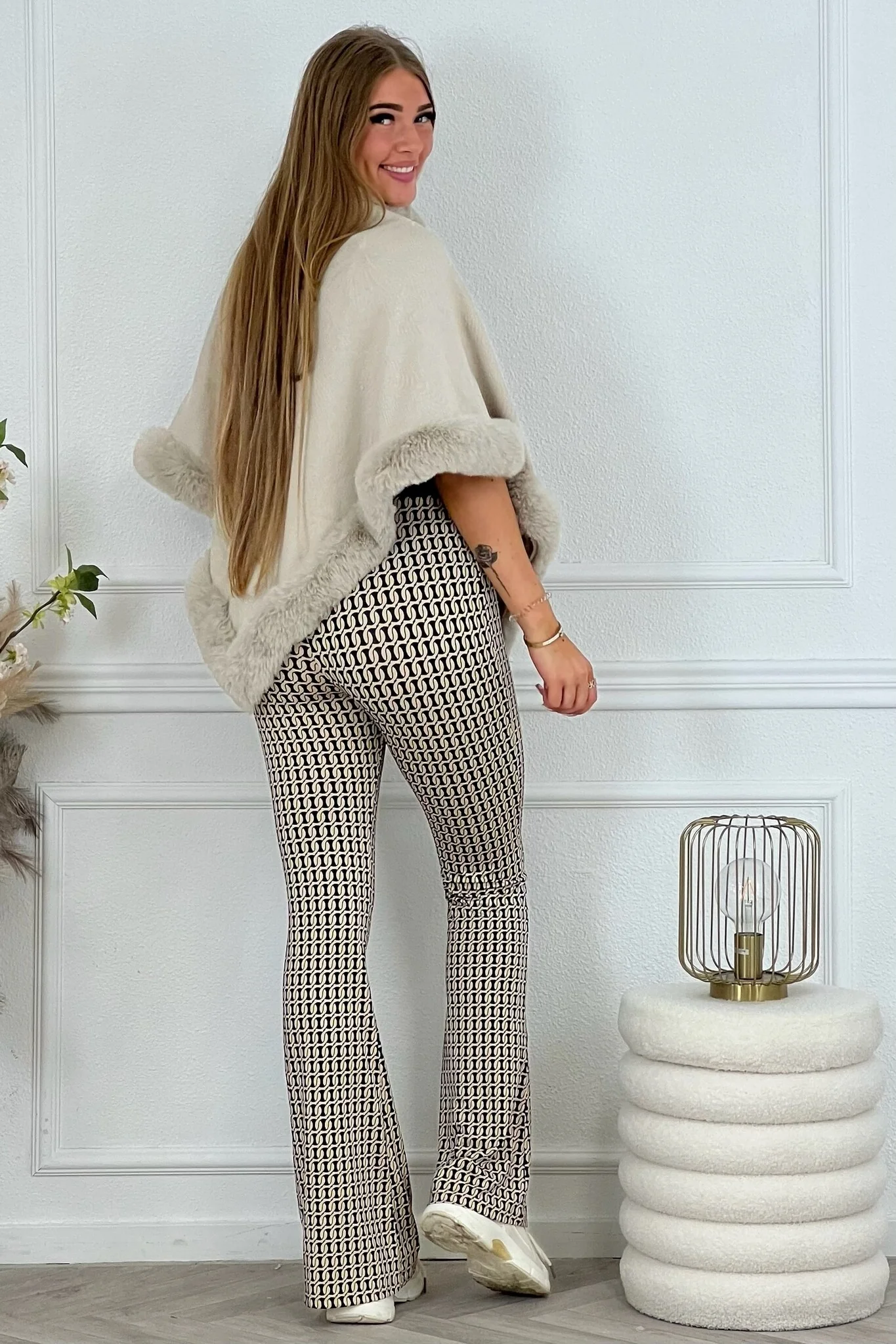 Wonderful Studs Poncho - Beige - Image 4